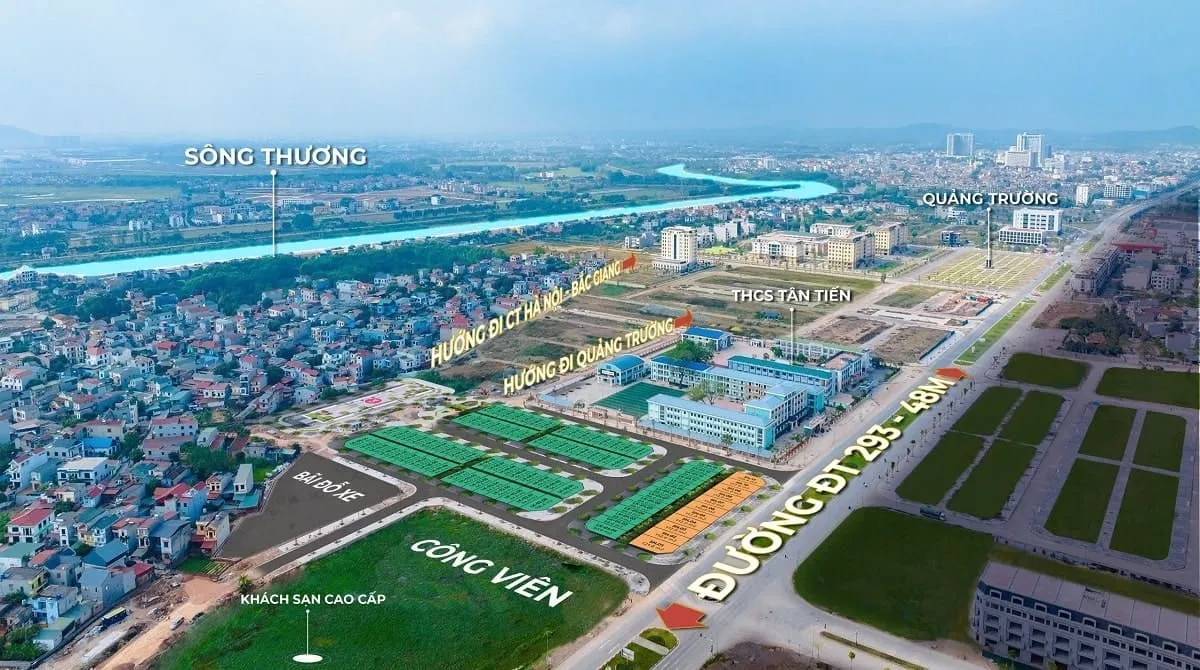 Toàn cảnh vị trí dự án Mascity Bắc Giang